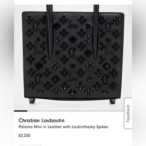 Christian Louboutin Leather Mini Tote with Loubinthesky Spikes